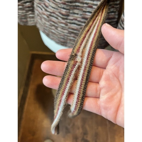 Beyond Threads Baby Alpaca Wool Blend Multi Color Wrap Sweater Womens M FLAWED - Picture 5 of 12